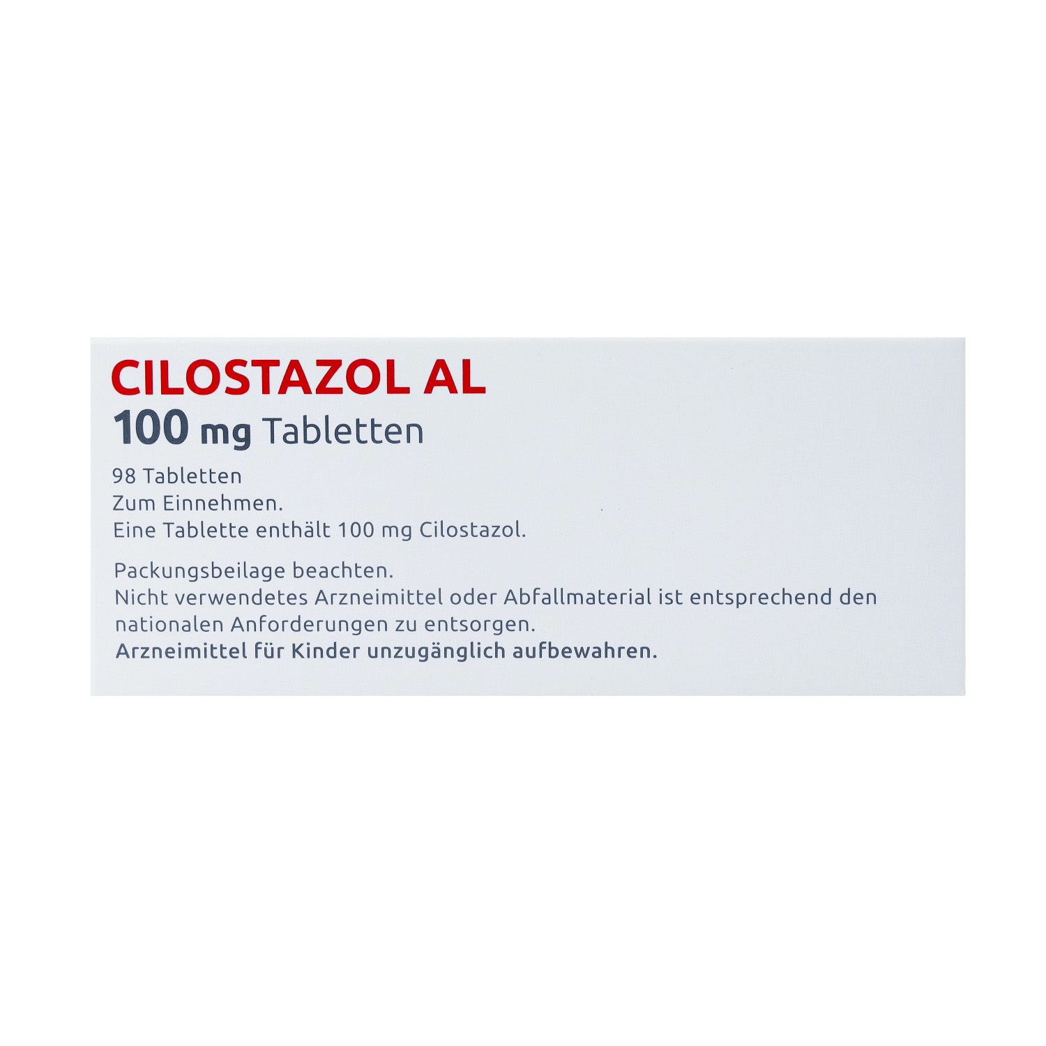 CILOSTAZOL AL 100 mg Tabletten