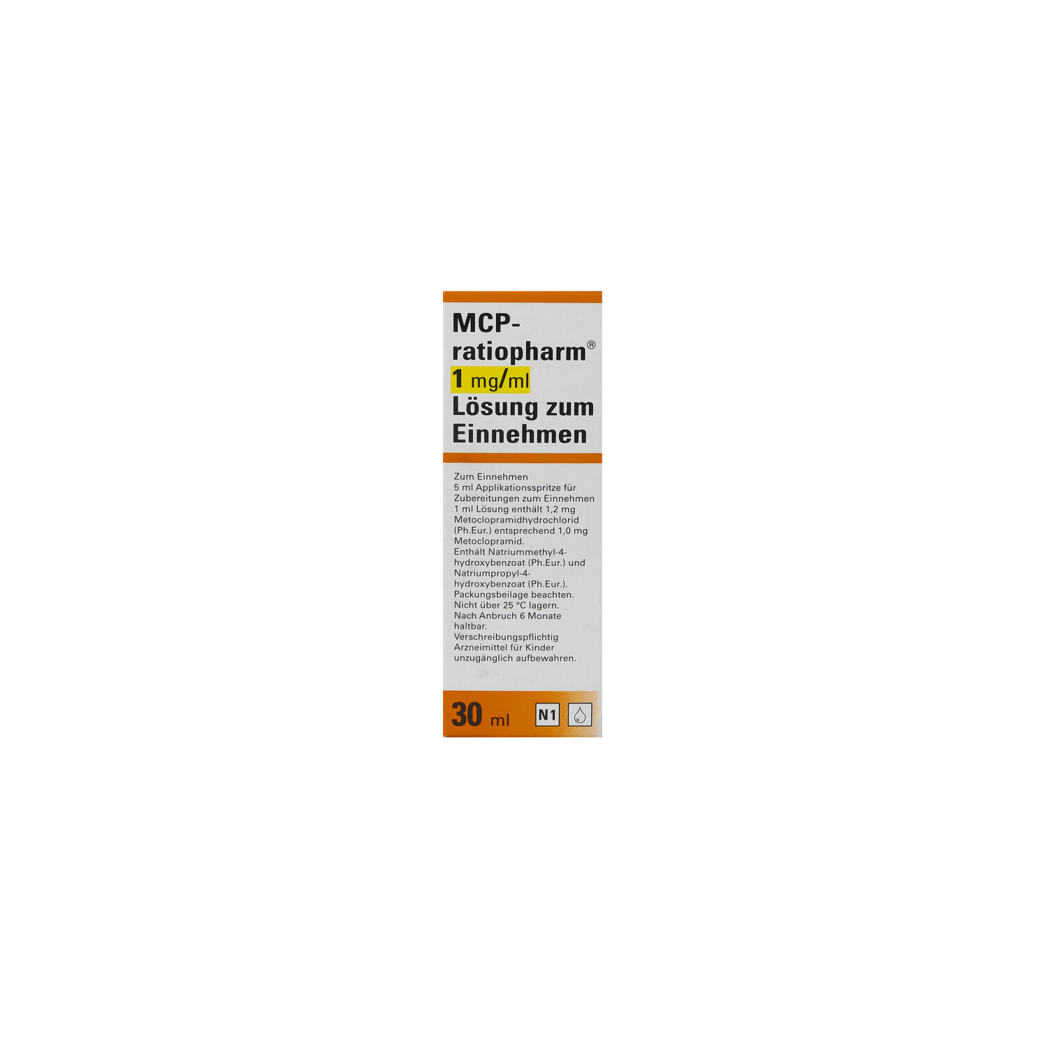 MCP-ratiopharm 1 mg/ml Lösung zum Einnehmen