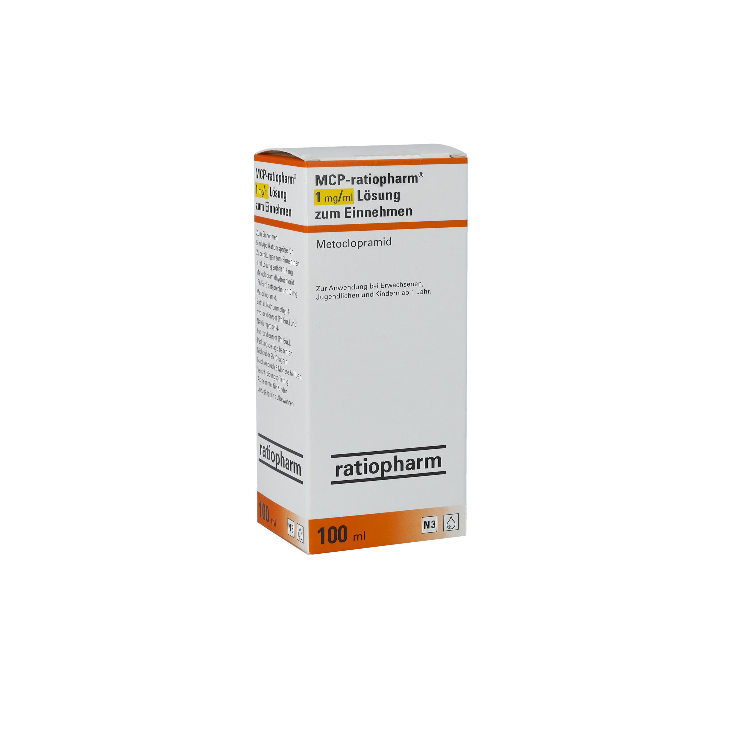 MCP-ratiopharm 1 mg/ml Lösung zum Einnehmen