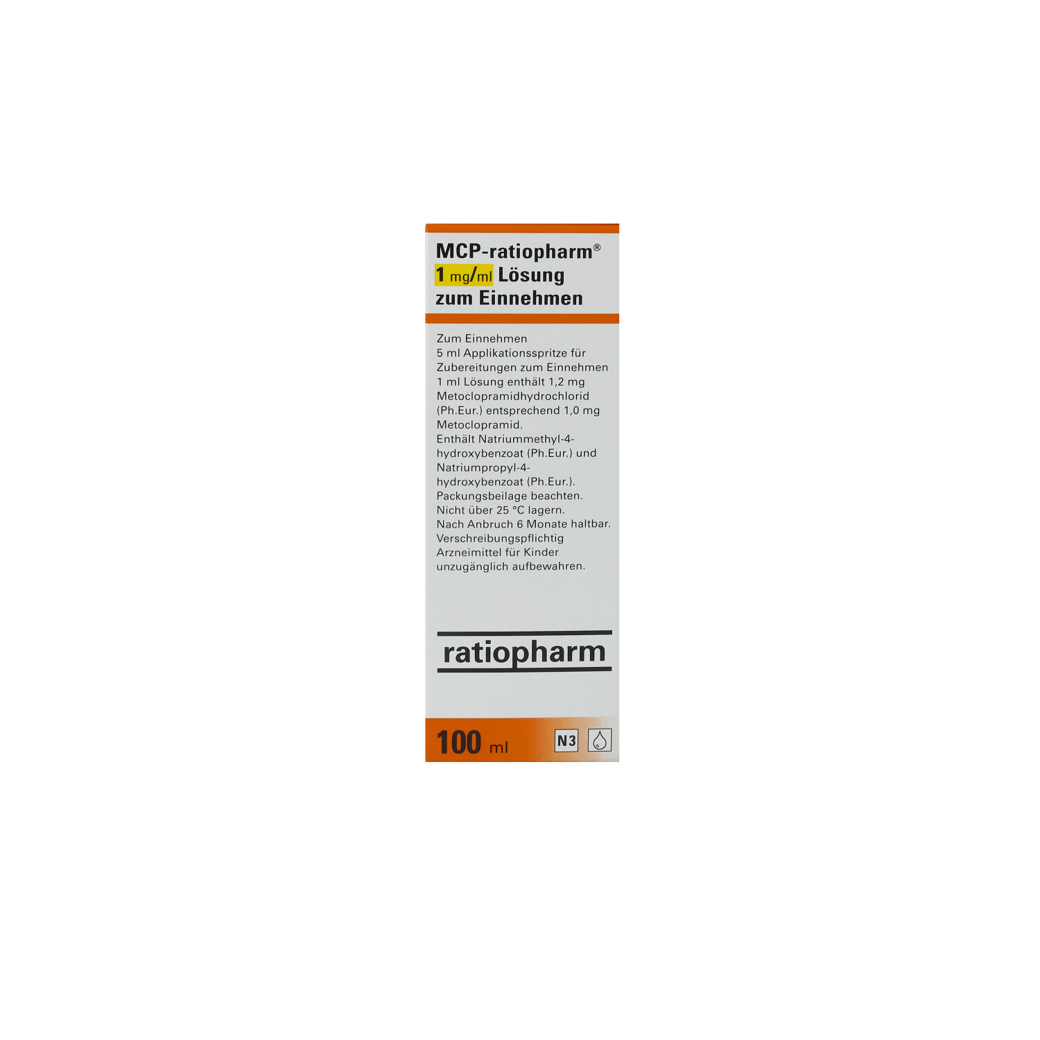 MCP-ratiopharm 1 mg/ml Lösung zum Einnehmen