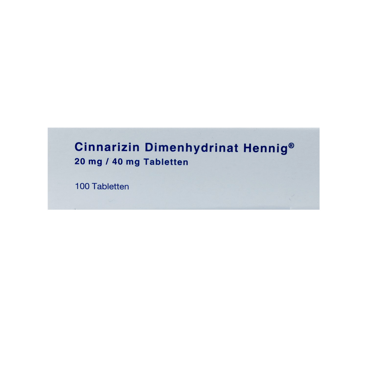 CINNARIZIN Dimenhydrinat Hennig 20 mg/40 mg Tabl.