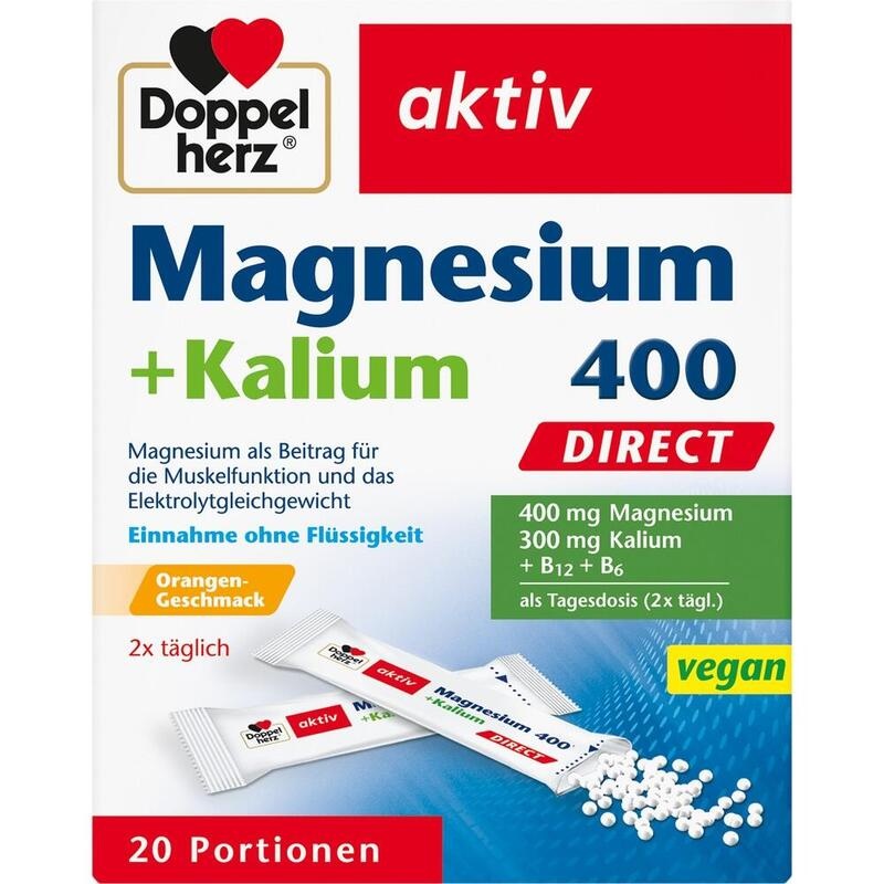 DOPPELHERZ Magnesium+Kalium DIRECT Portionsbeutel