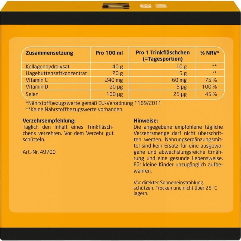 LITOZIN Hagebutte+Kollagen Trinkfläschchen