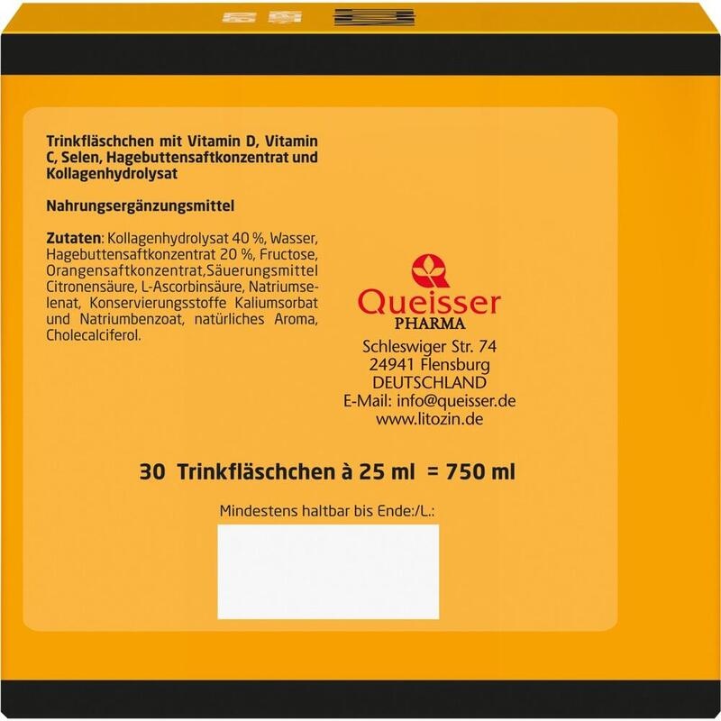 LITOZIN Hagebutte+Kollagen Trinkfläschchen