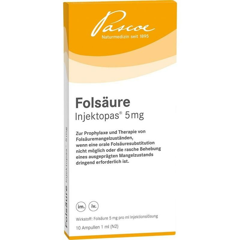 FOLSÄURE INJEKTOPAS 5 mg Injektionslösung