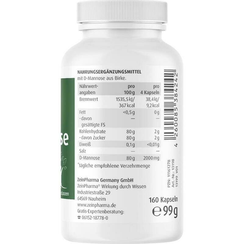NATURAL D-Mannose 500 mg Kapseln