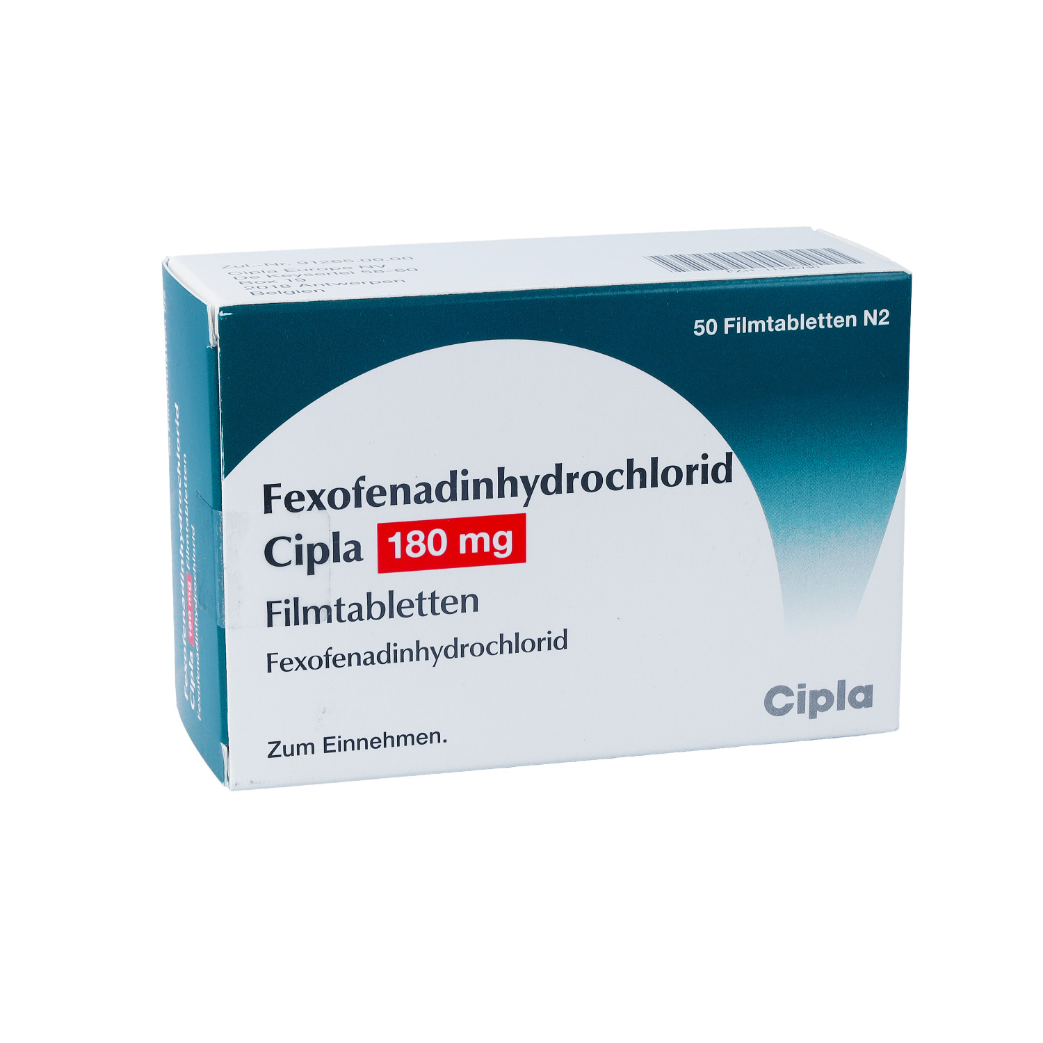 FEXOFENADINHYDROCHLORID Cipla 180 mg Filmtabletten