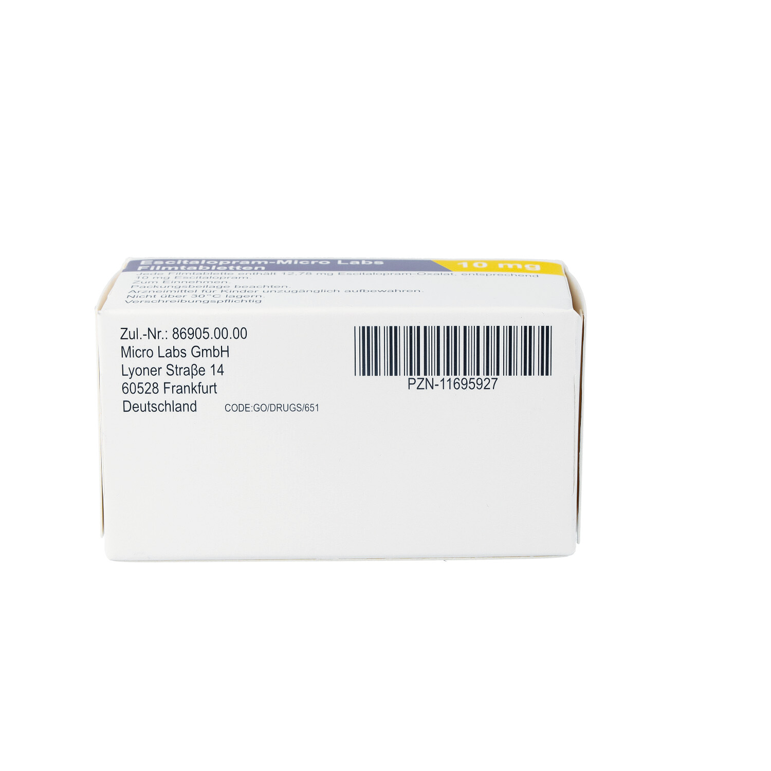 ESCITALOPRAM Micro Labs 10 mg Filmtabletten
