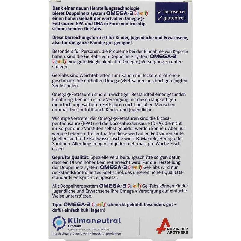 DOPPELHERZ Omega-3 Gel-Tabs family system