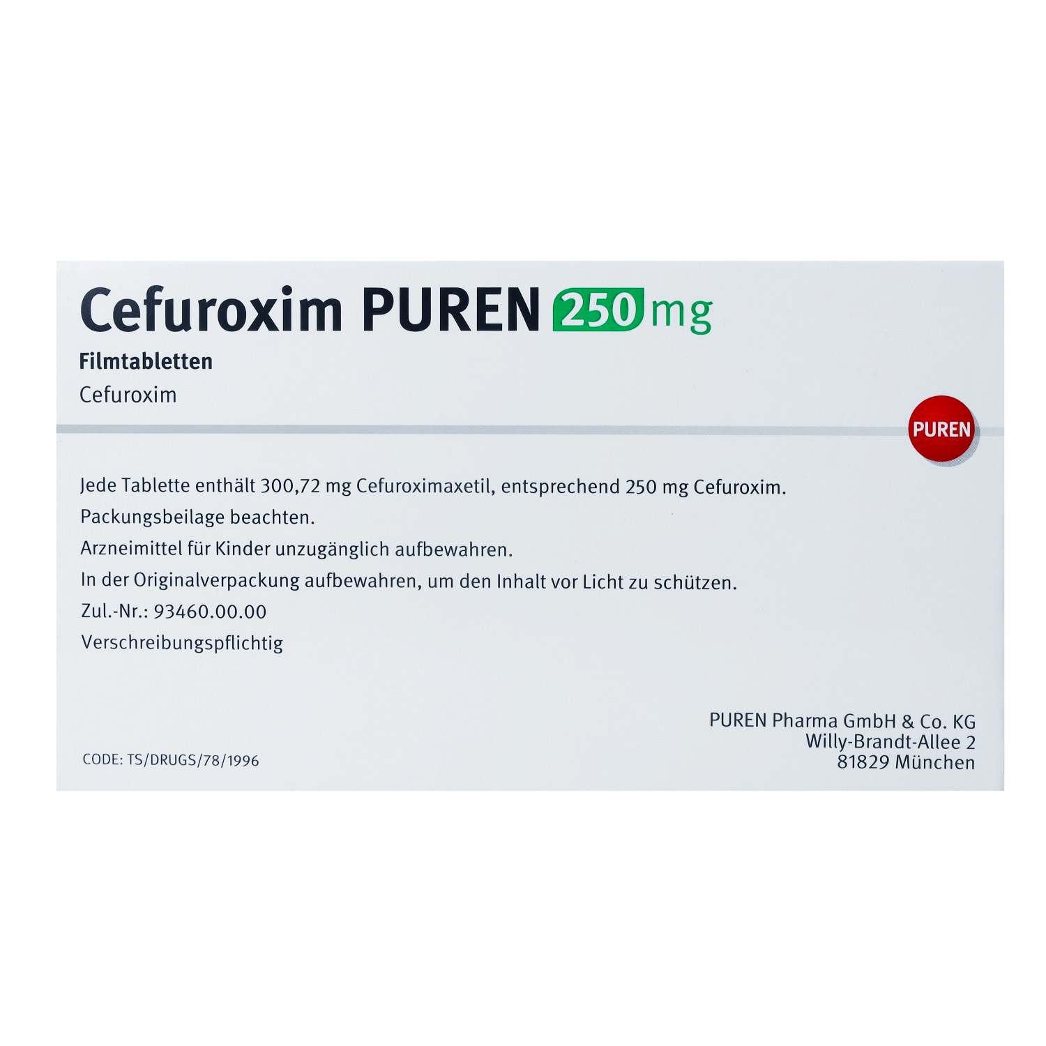 CEFUROXIM PUREN 250 mg Filmtabletten