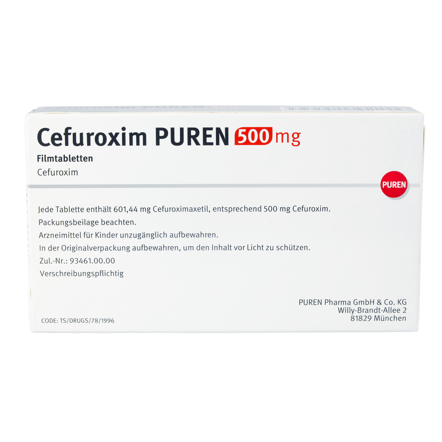 CEFUROXIM PUREN 500 mg Filmtabletten