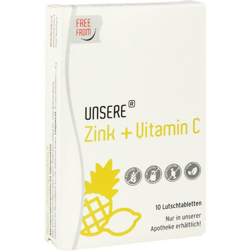 UNSERE Zink 5 freefrom Ananasgeschmack Lutschtabl.
