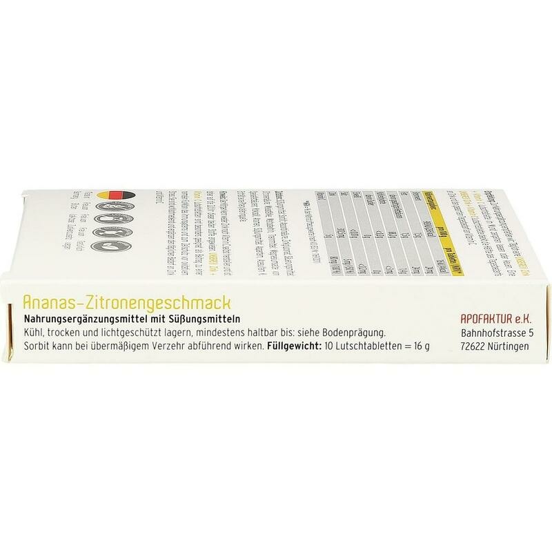 UNSERE Zink 5 freefrom Ananasgeschmack Lutschtabl.