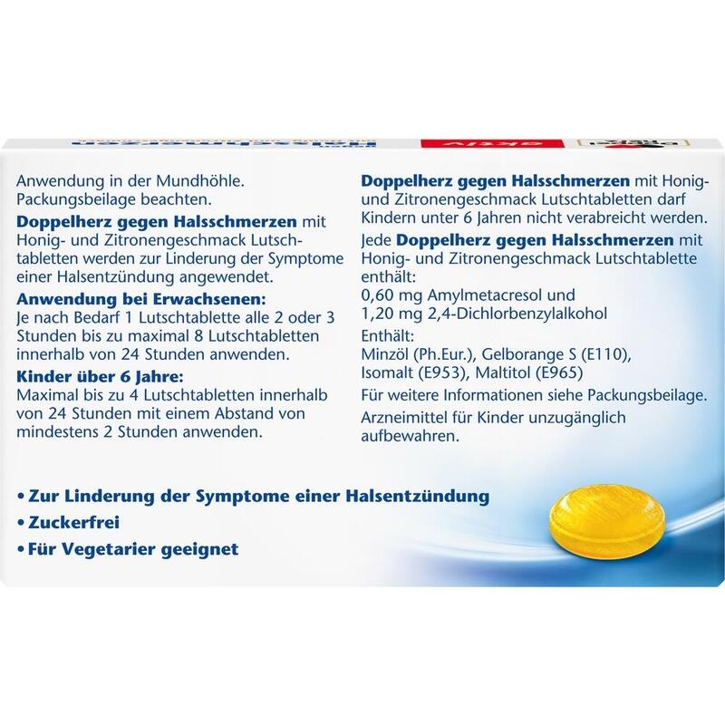 DOPPELHERZ gegen Halsschmerzen Lutschtabletten