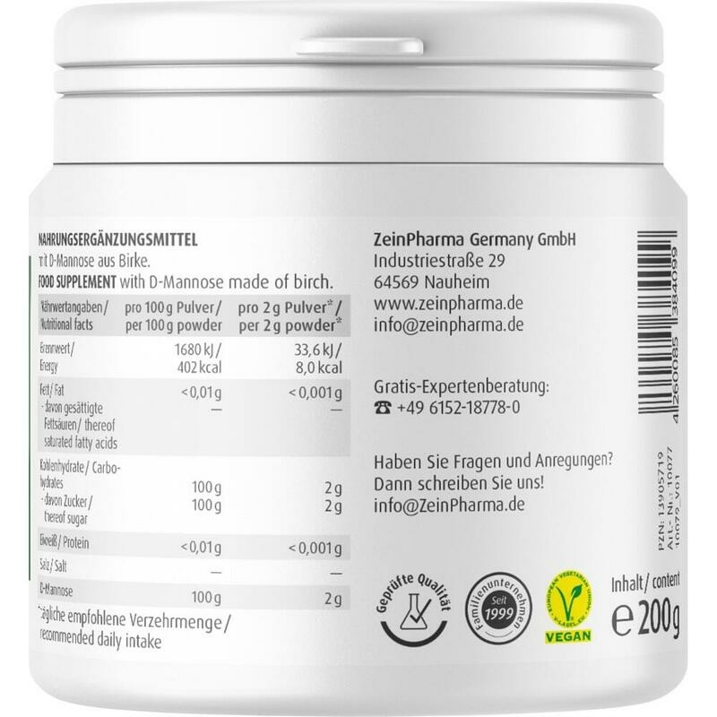 NATURAL D-Mannose aus Birke Pulver ZeinPharma