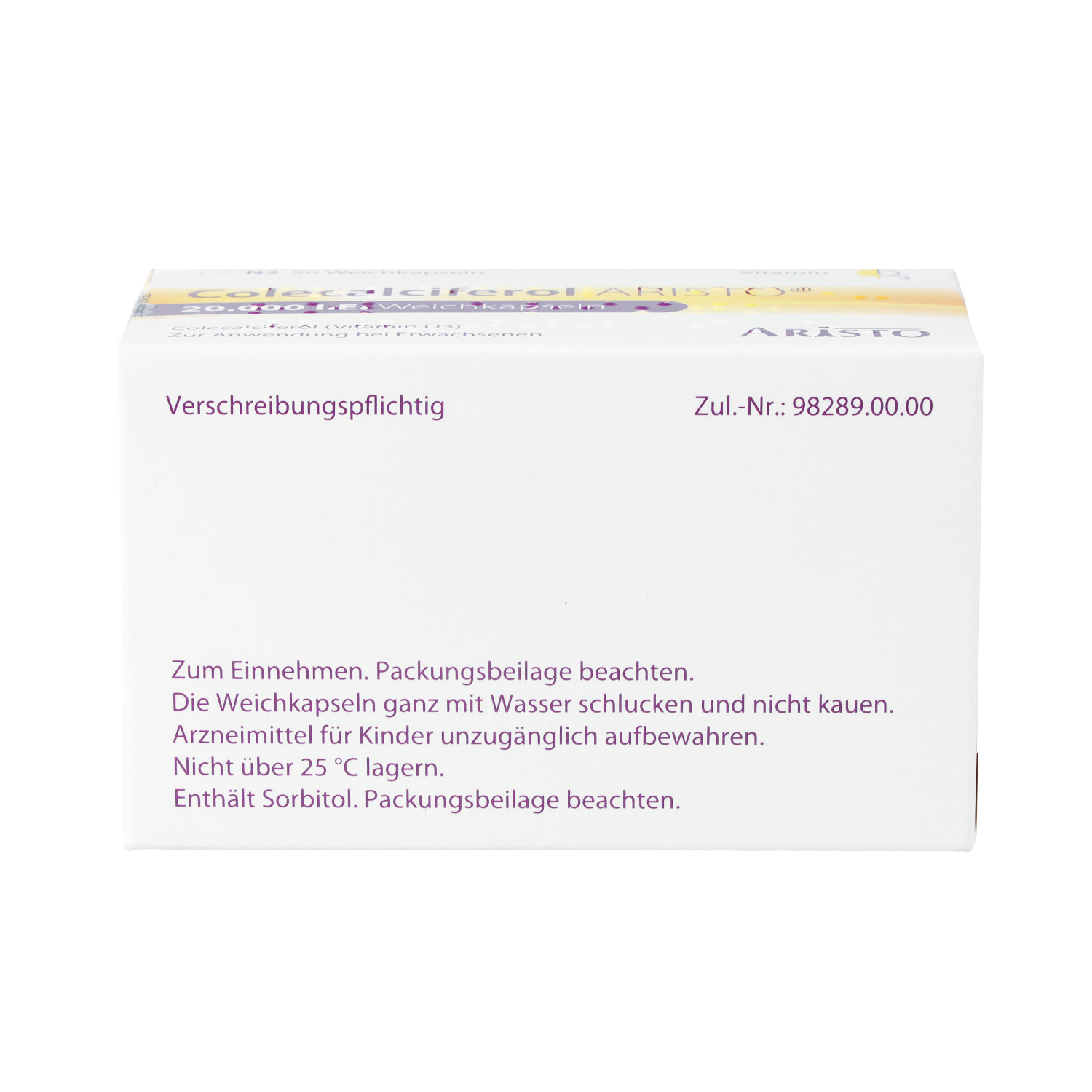 COLECALCIFEROL Aristo 20.000 I.E. Weichkapseln