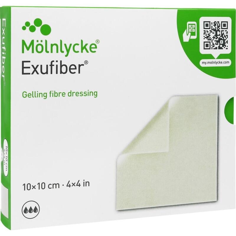 EXUFIBER 10x10 cm Gel-Faserverband