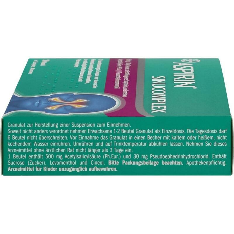 ASPIRIN SINUCOMPLEX 500mg/30mg Gra.Sus.-Herst.Btl.