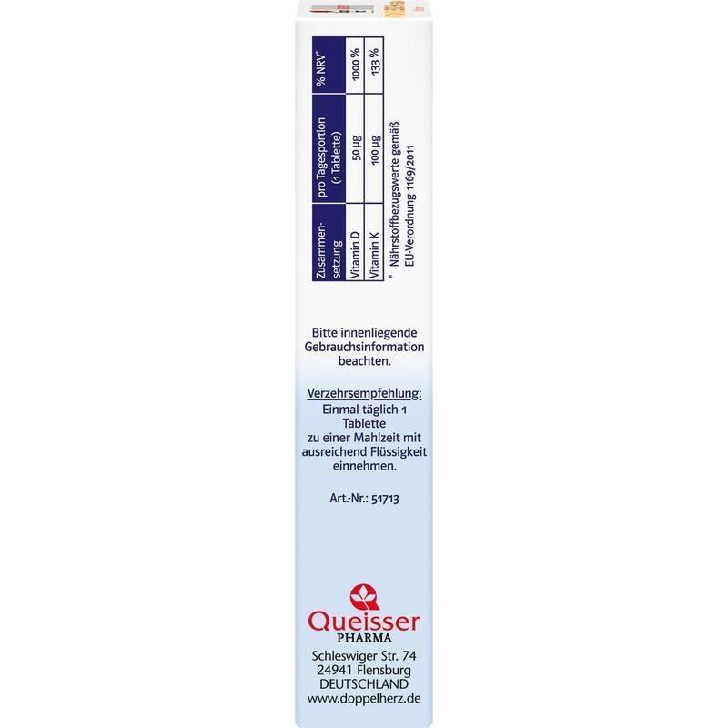 DOPPELHERZ Vitamin D3 2000+K2 system Tabletten