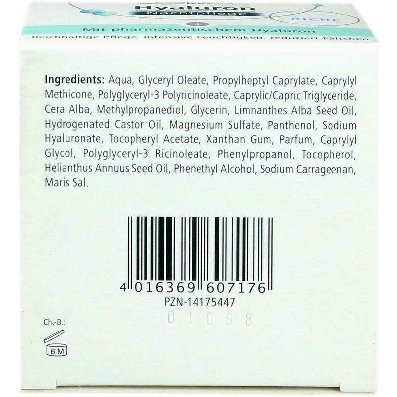 HYALURON NACHTPFLEGE riche Creme im Tiegel