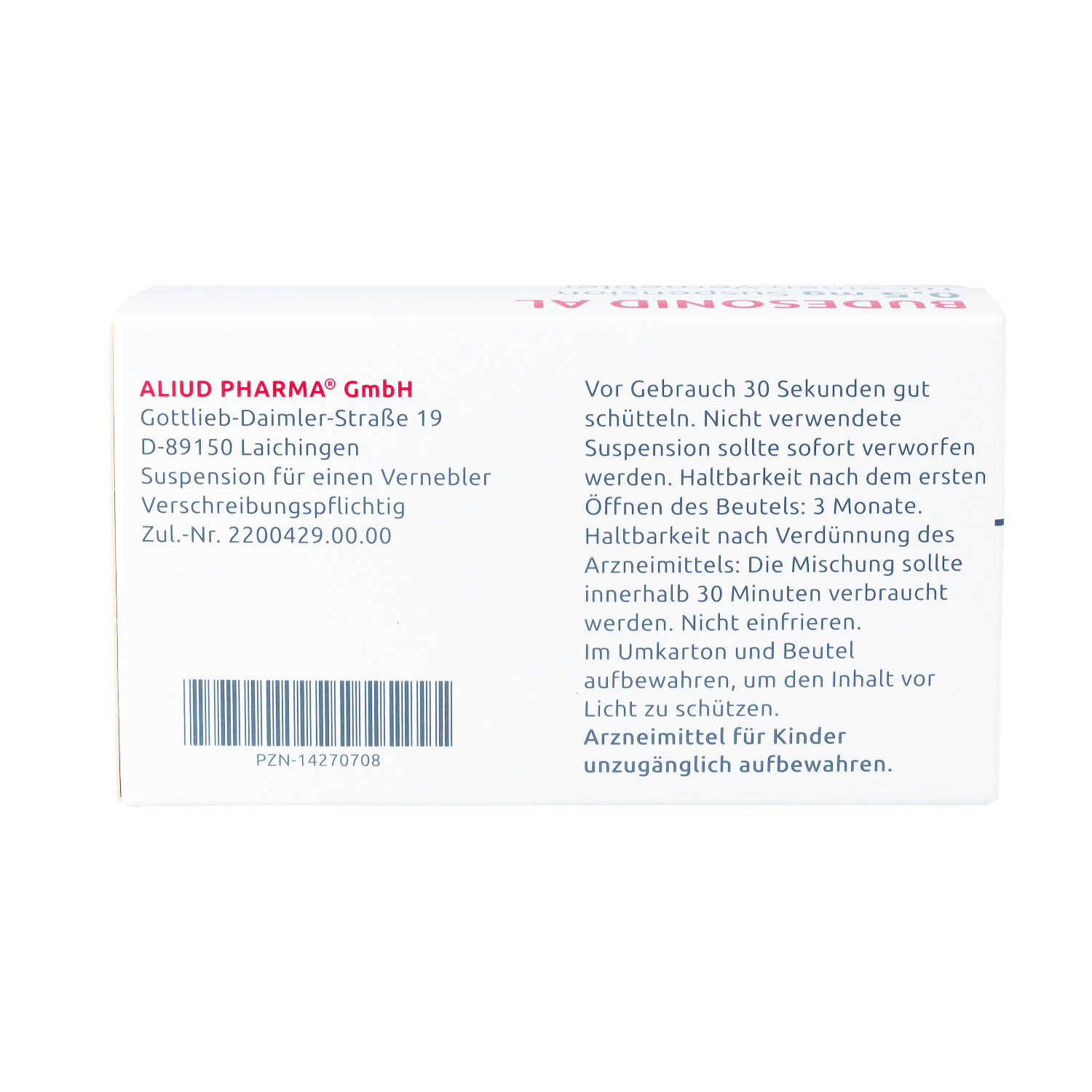 BUDESONID AL 0,5 mg Suspension f.einen Vernebler