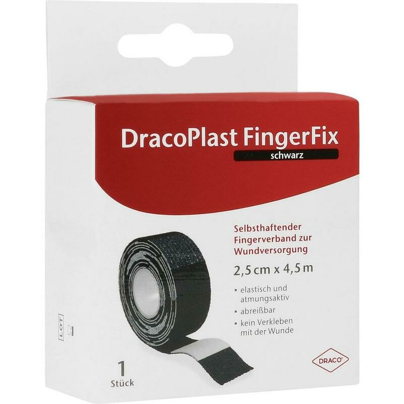 DRACOPLAST FingerFix 2,5 cmx4,5 m m.Wundk.schw.