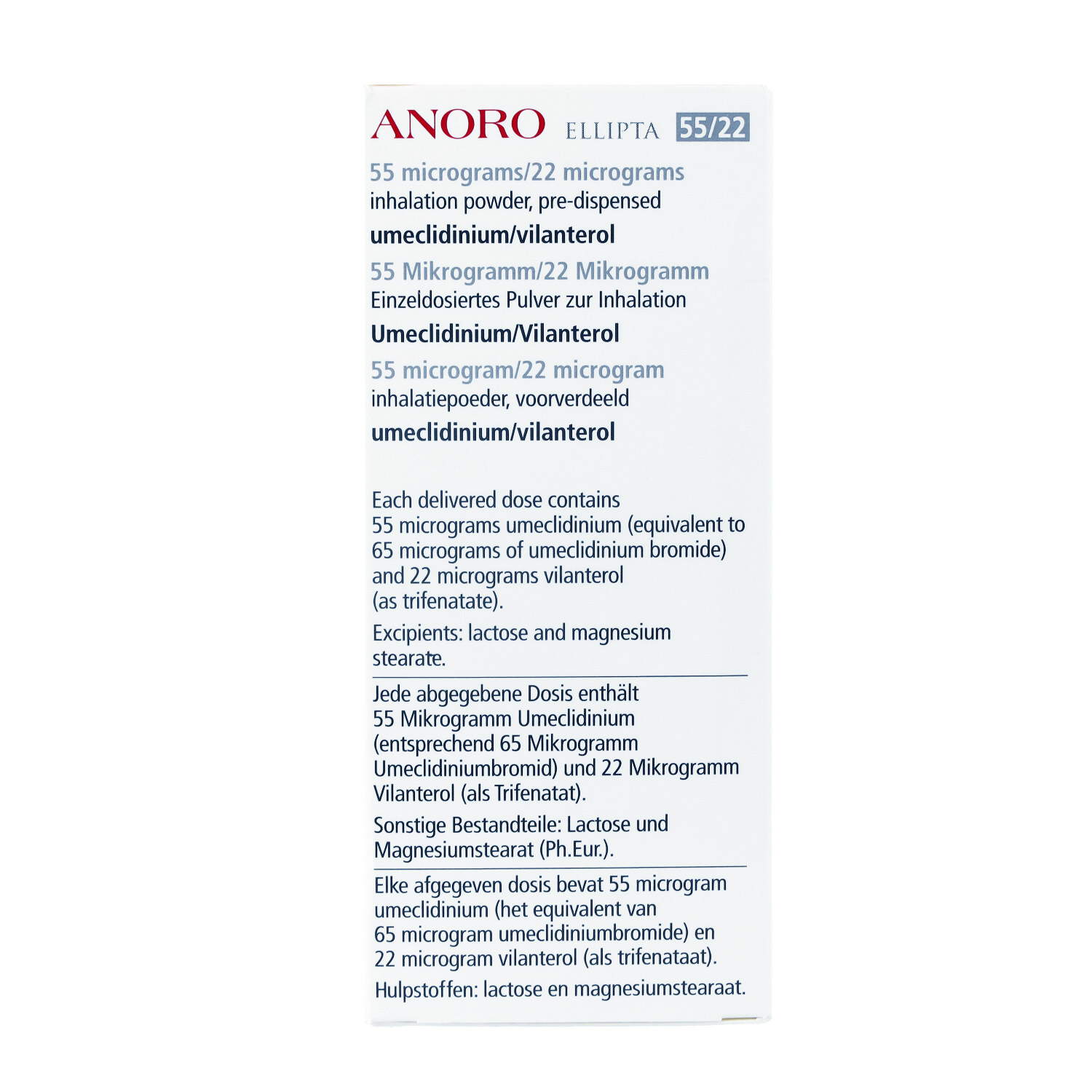 ANORO ELLIPTA 55 μg/ 22 μg 30ED einzeldos.Inh.-P.