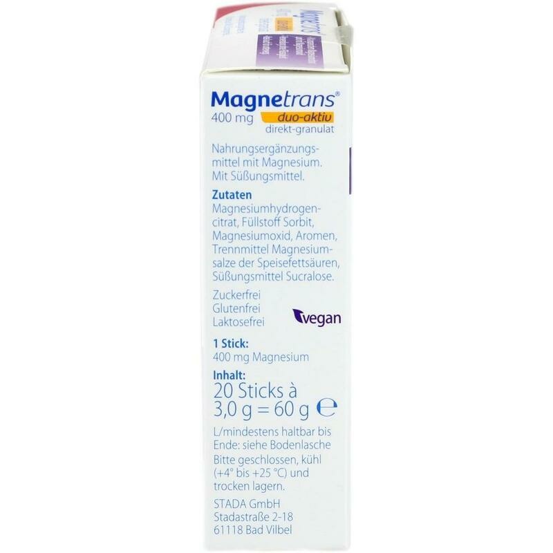 MAGNETRANS duo-aktiv 400 mg Sticks