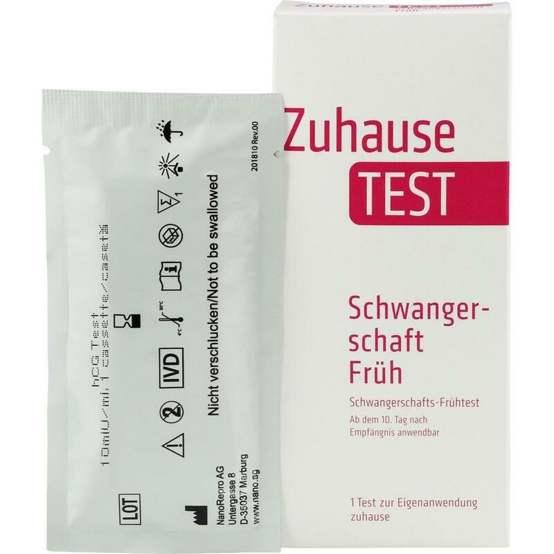 ZUHAUSE TEST Schwangerschaft früh Urin Testkass.