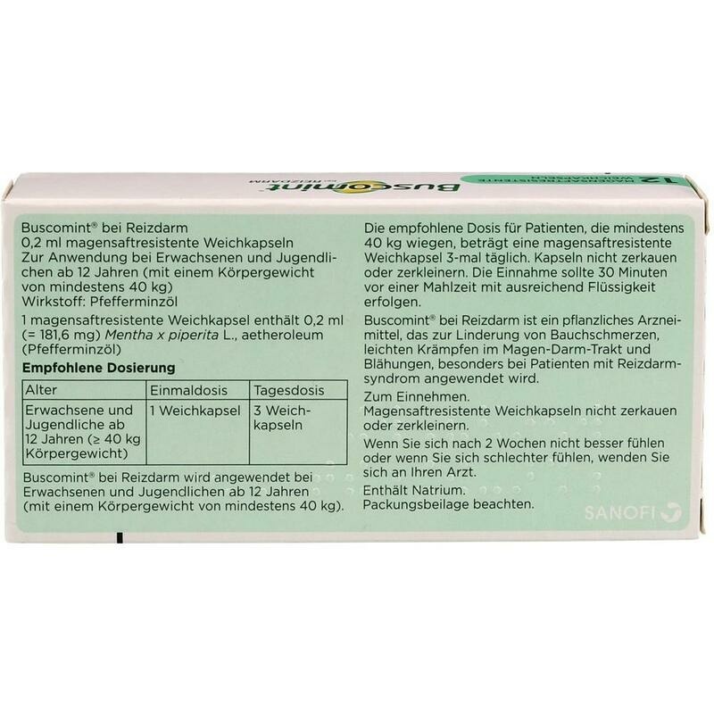 BUSCOMINT bei Reizdarm 0,2 ml magensaftr.Weichkps.
