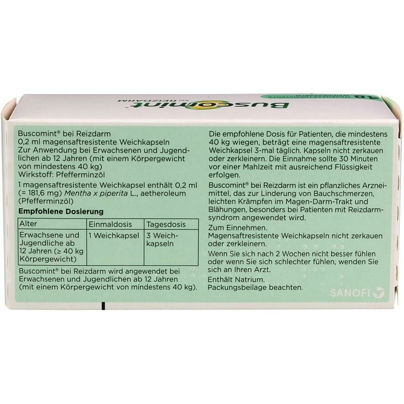 BUSCOMINT bei Reizdarm 0,2 ml magensaftr.Weichkps.