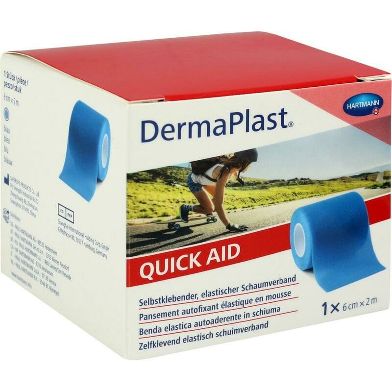 DERMAPLAST Quick Aid Schaumverb.6 cmx2 m blau