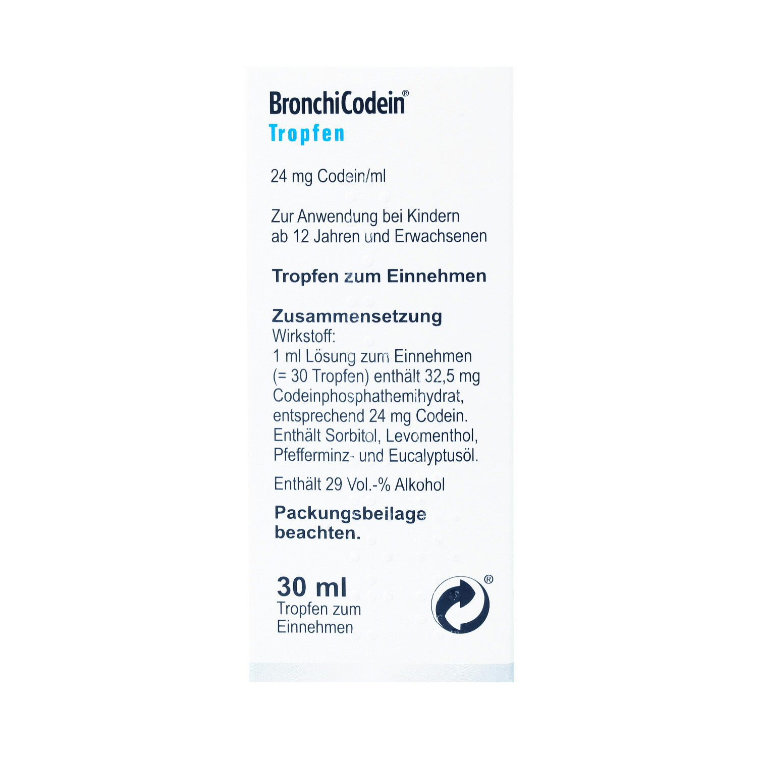 BRONCHICODEIN Tropfen zum Einnehmen