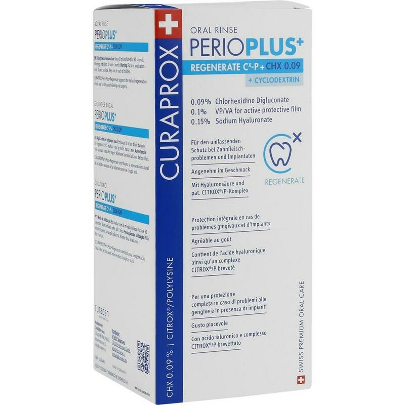 CURAPROX perio Plus+ Regenerate Mundspül.CHX 0,09%