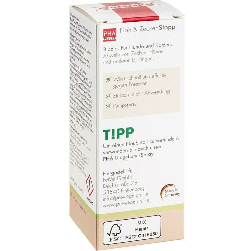 PHA Floh & ZeckenStopp Pumpspray f.Hunde/Katzen