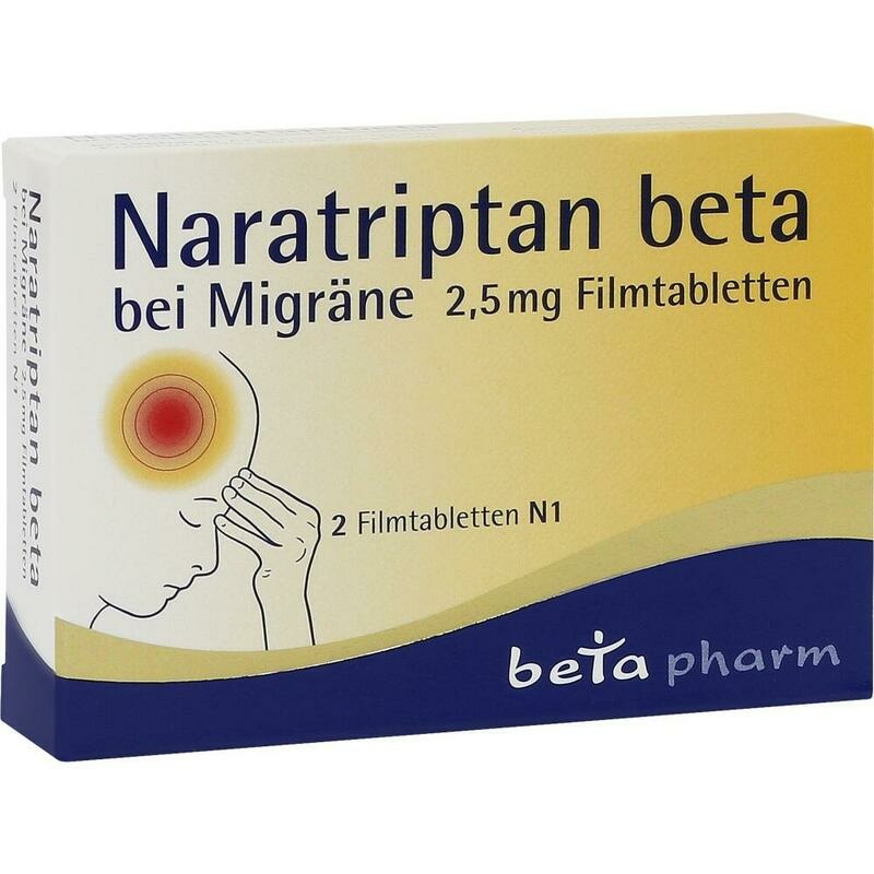 NARATRIPTAN beta bei Migräne 2,5 mg Filmtabletten