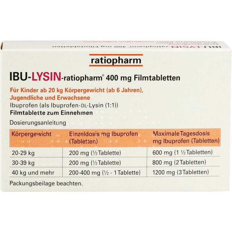 IBU-LYSIN-ratiopharm 400 mg Filmtabletten