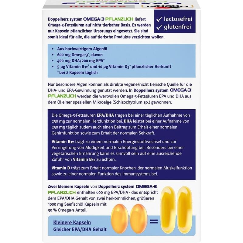 DOPPELHERZ Omega-3 pflanzlich system Kapseln