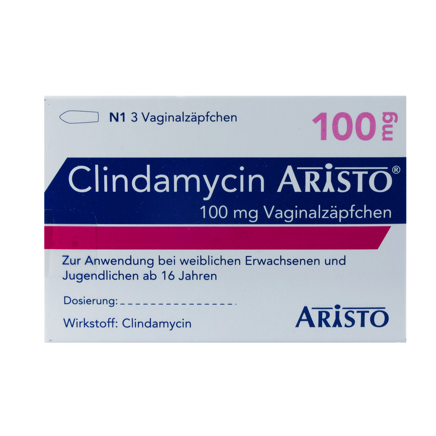 CLINDAMYCIN Aristo 100 mg Vaginalzäpfchen