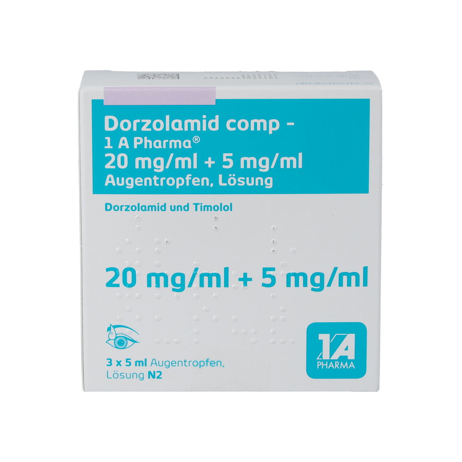 DORZOLAMID comp-1A Pharma 20mg/ml+5mg/ml Augentr.