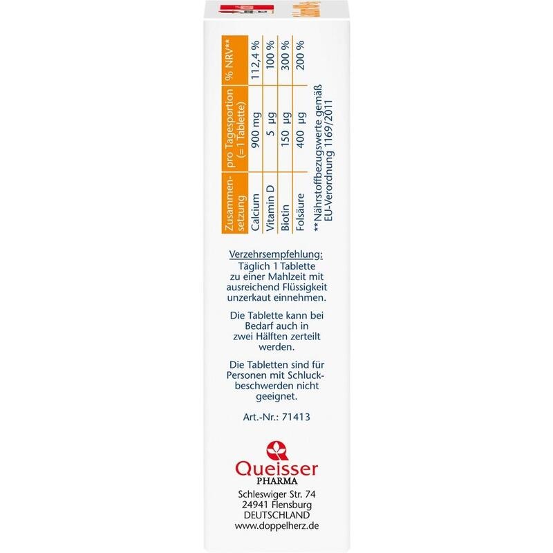 DOPPELHERZ Calcium 900+D3 Tabletten