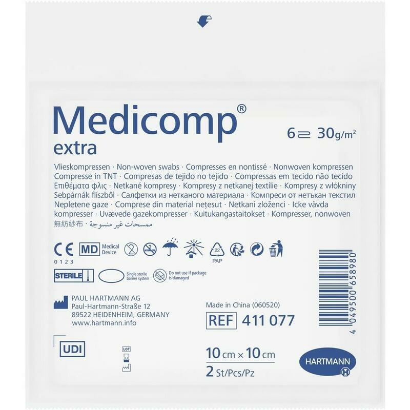 MEDICOMP extra Vlieskomp.steril 10x10 cm