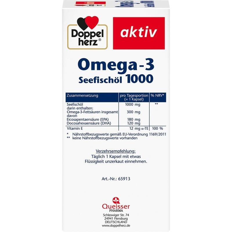 DOPPELHERZ Omega-3 Seefischöl 1000 Kapseln