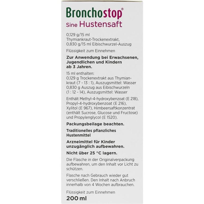 BRONCHOSTOP Sine Hustensaft