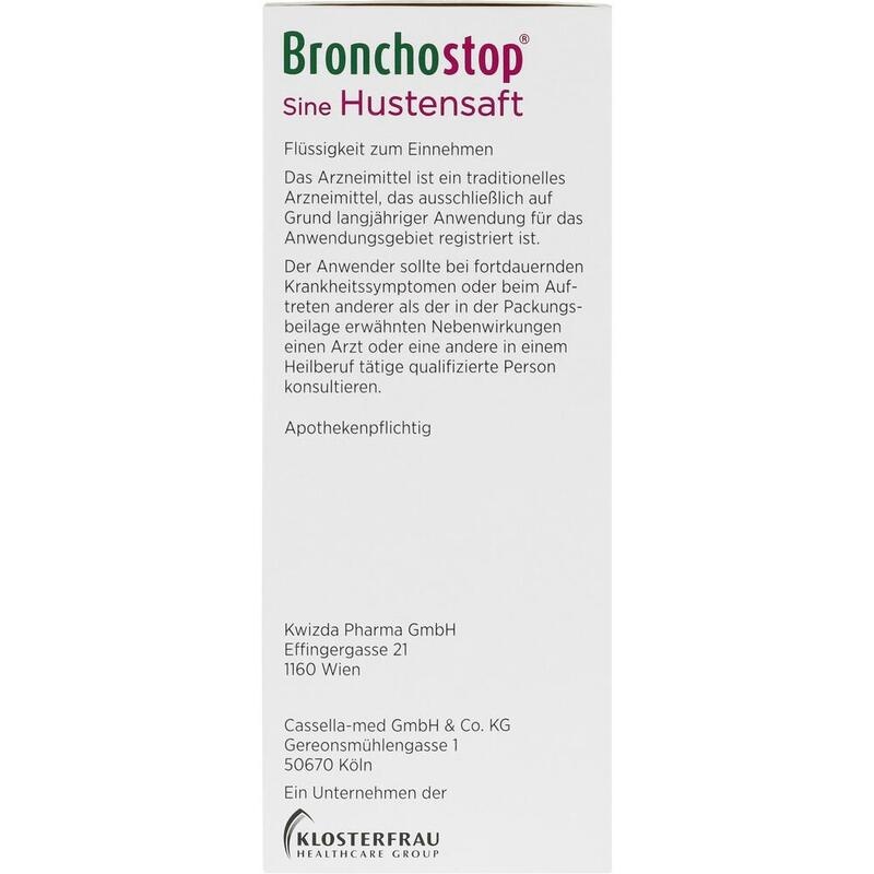 BRONCHOSTOP Sine Hustensaft
