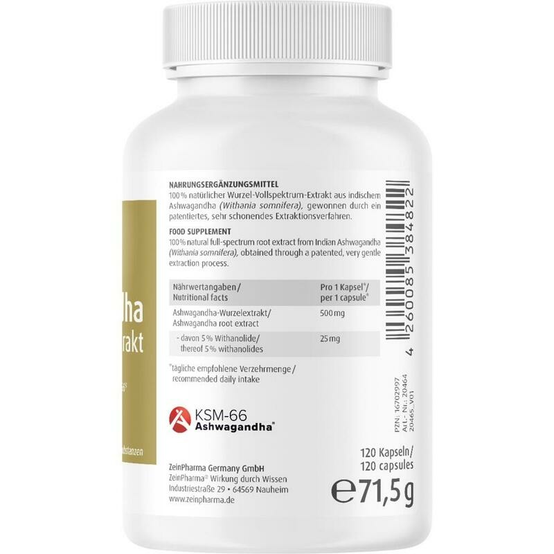 ASHWAGANDHA EXTRAKT 500 mg Kapseln