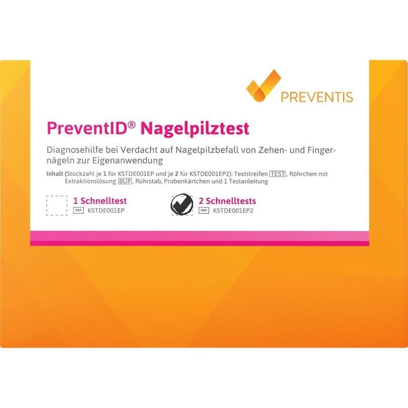PREVENTID Nagelpilztest Selbsttest Nagelprobe