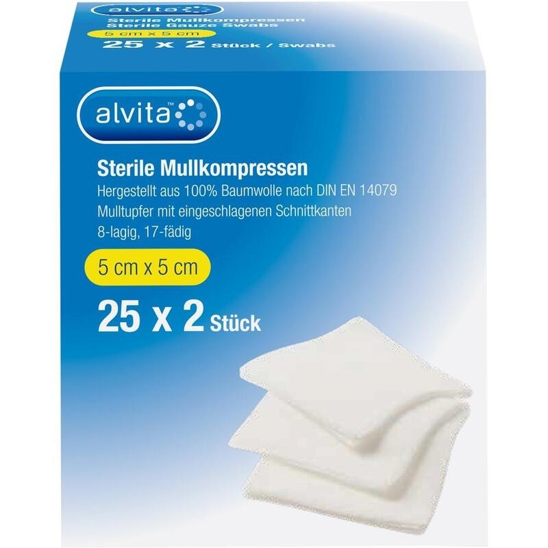 ALVITA Mullkompressen steril 5x5 cm