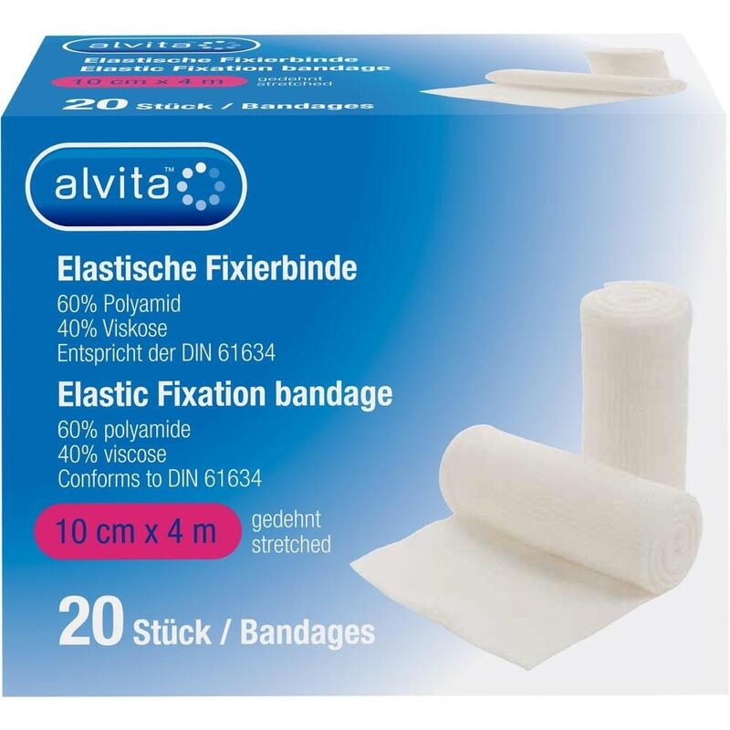 ALVITA elastische Fixierbinde 10 cmx4 m