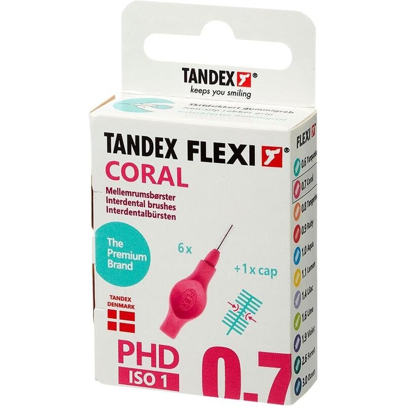 TANDEX FLEXI Interdentalb.PHD 0.7/ISO 1 coral